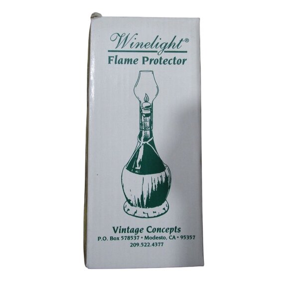 Winelight Flame Protector Glass Chimney For Wine Bottles Vintage Concepts - Picture 1 of 13